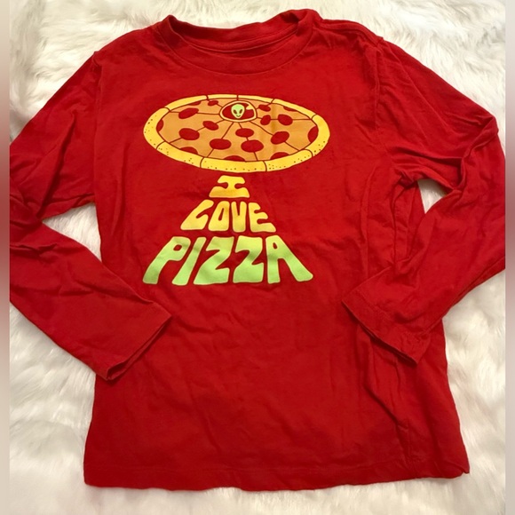 Boys Old Navy Pizza and Alien Long Sleeve Tee - Picture 3 of 7